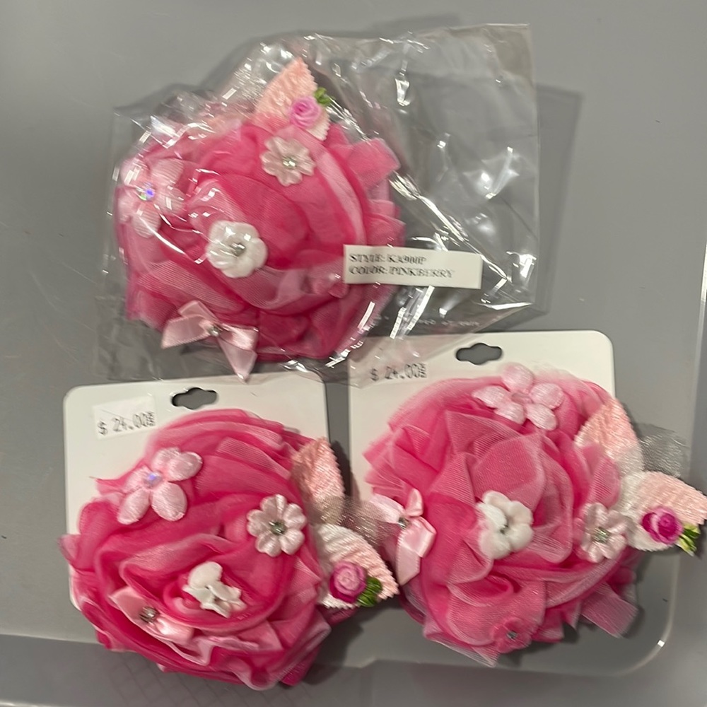 NWT Kaiya Eve Girls Tulle Pinkberry Floral Pin